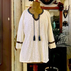 Chicos pull over boho shirt